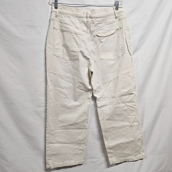Madewell The Perfect Vintage Wide Leg Women Jean Size 32 Ivory - Picture 6 of 13